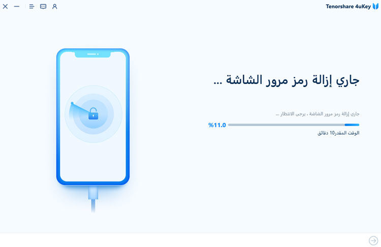 start removing iphone passcode