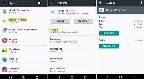 clear app cache