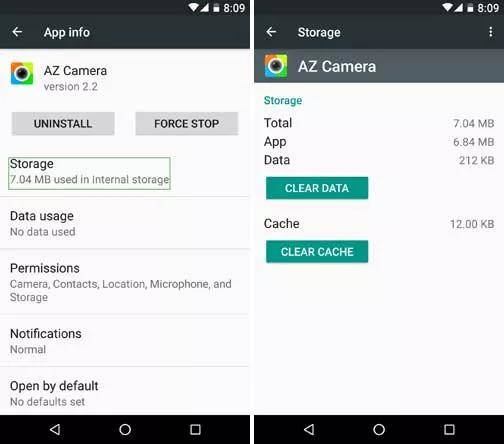 clear app data