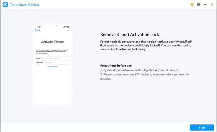 فتح واجهة iCloud - 4UKey