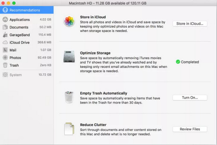 optimize storage