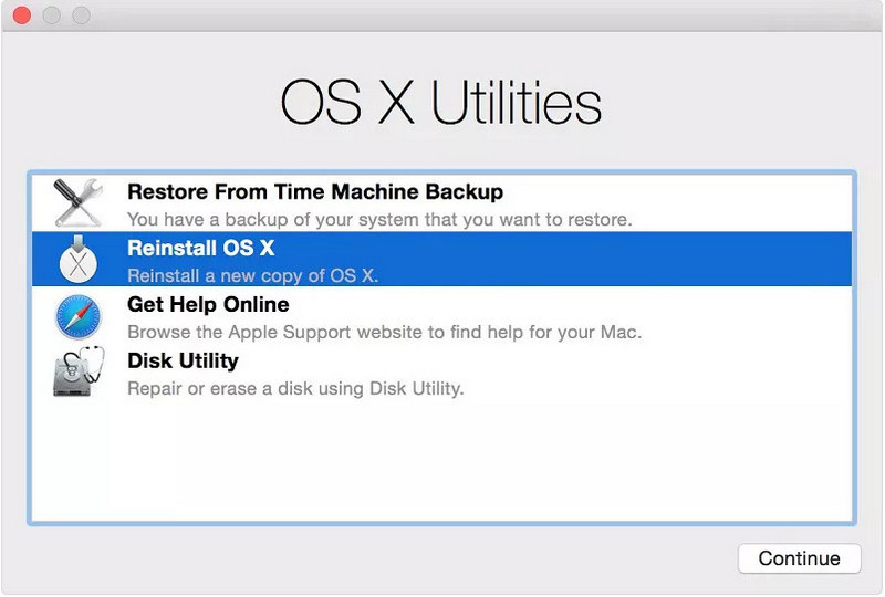 reinstall osx
