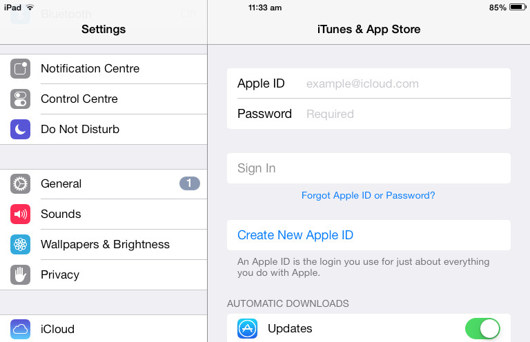 ipad apple id