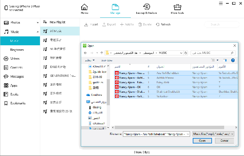 manage import open