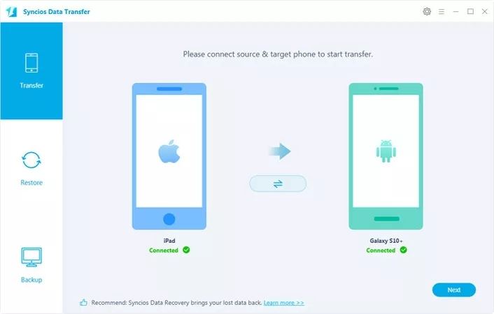 نقل تطبيق whatsapp من android إلى برنامج iPhone المجاني