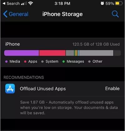 احتلت مساحة أخرى بعد تحديث iOS 14