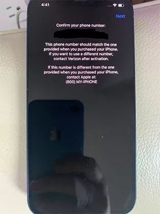 how to set up phone number on iphone - confirm phone no