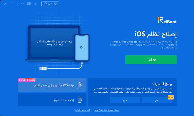 downgrade ios interface on reiboot