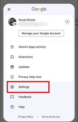 Google Account Settings