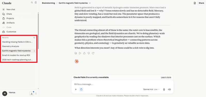 How to Check and Manage Claude Chat History in Sidebar