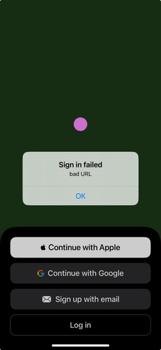 Incorrect Login Method