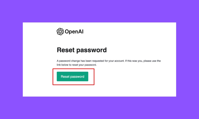 Reset Password Via Openai Login Page