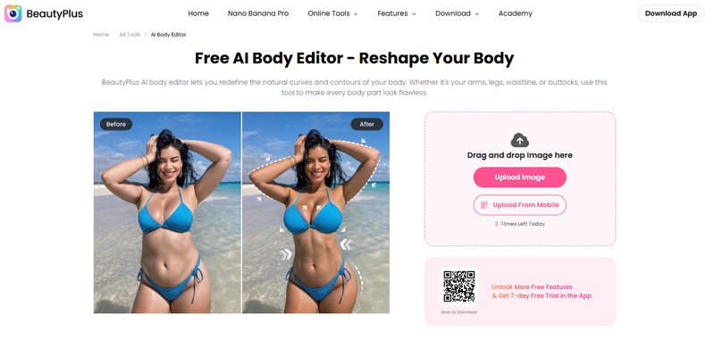 face & body editor