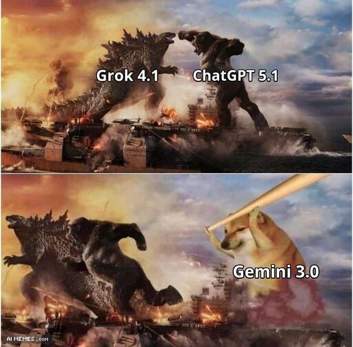 Grok 4.1 vs chatgpt meme
