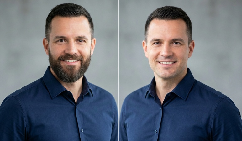 how to see yourself with a beard or mustache