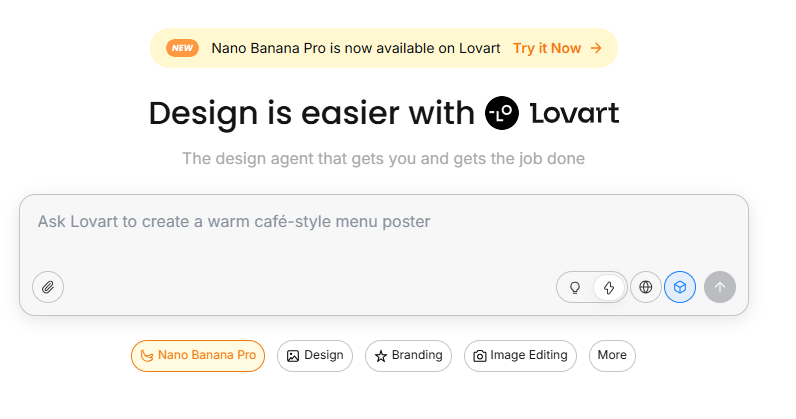 Lovart.ai free access to nano banana pro