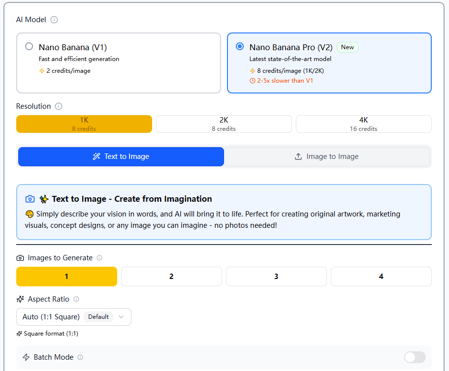 nano-banana.ai free to access nano banana pro