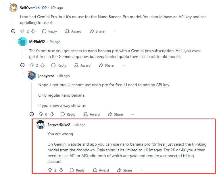 nano banana pro api from reddit comment
