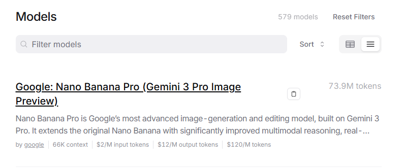OpenRouter free to use nano banana pro