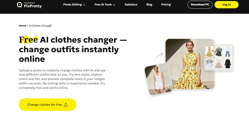 Pixpretty change clothes