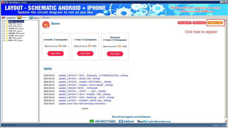 register your account
