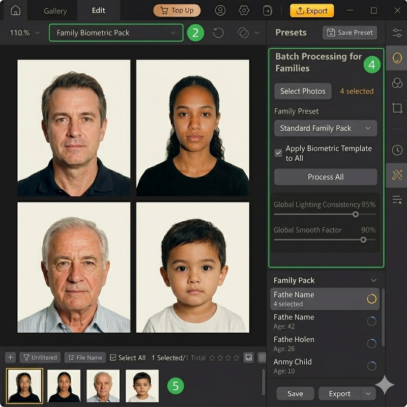 Elaborazione batch per famiglie