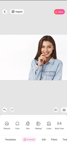 Beautyplus App Photo Retouch Screen