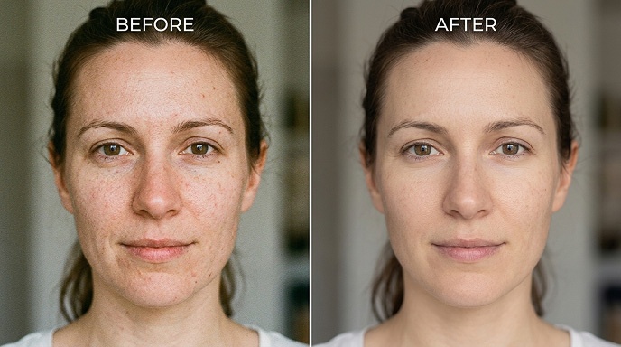 Before and After Finish Look