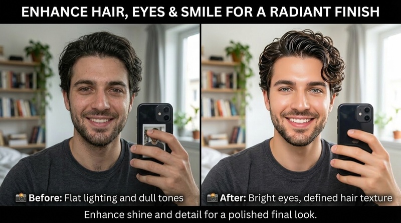 Before and After Hair Texture