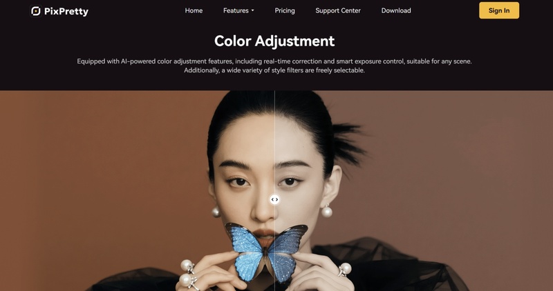 Color Adjustment and Lighting Control with Pixpretty After Gemini Ai Prompt for Muslim Women