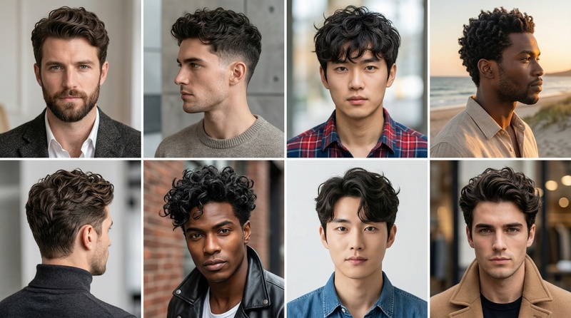 Messy Wavy Hair Male Short