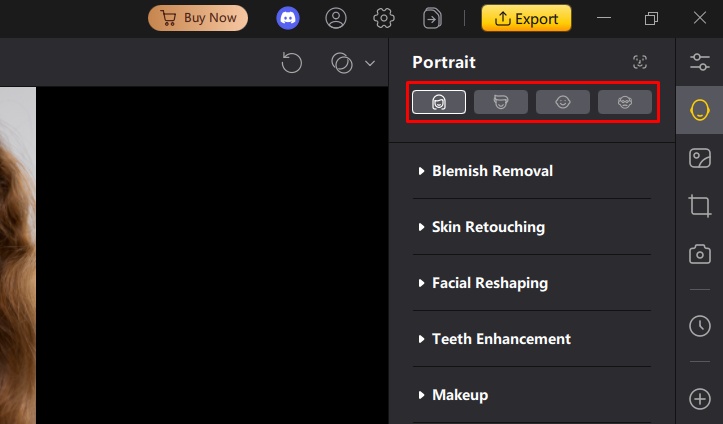 Open the Ai Portrait Retouching Tool