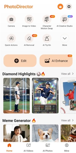 Photodirector Homepage Screenshot