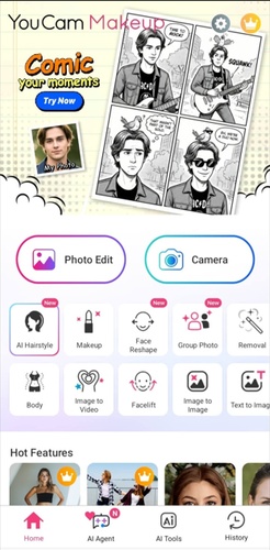 Youcam Makeup Homepage Screenshot