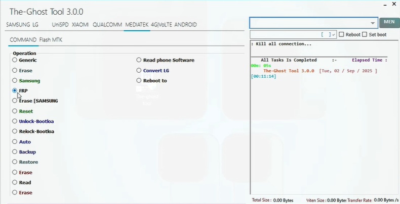 Choose the Device on the Ghost Tool