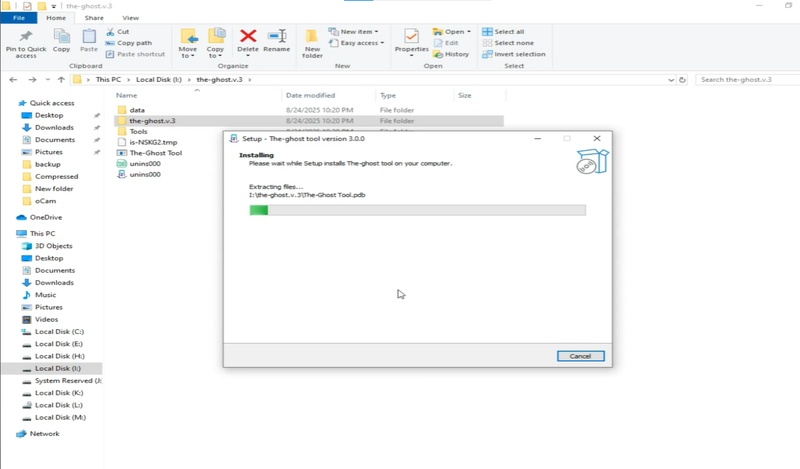 Complete the Installation of the Ghost Tool
