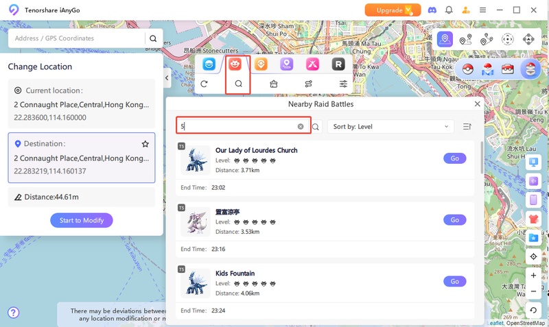 Choose Raid Location Near Multiple Gyms