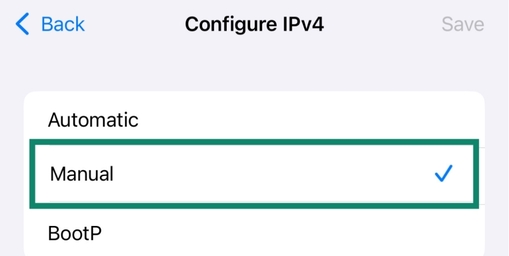 manual ip address