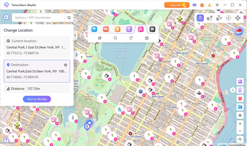 Open Ianygo and Pick Location