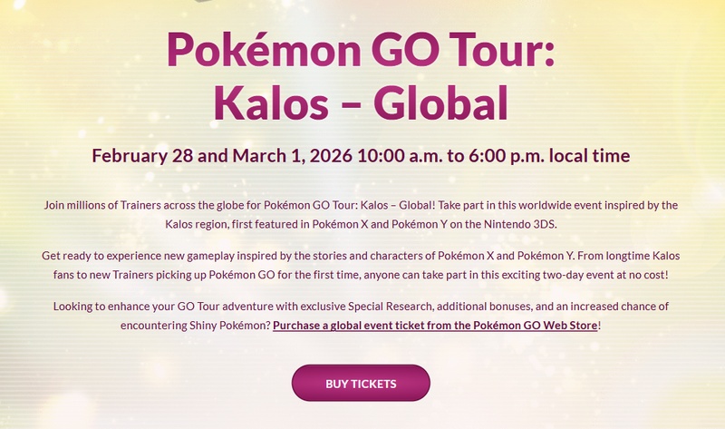 Pokemon Go Tour Kalos
