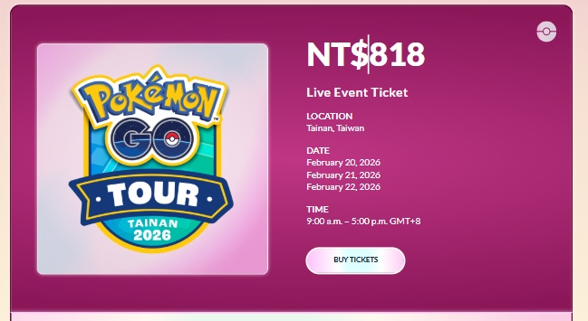 Pokemon Go Tour Tainan China