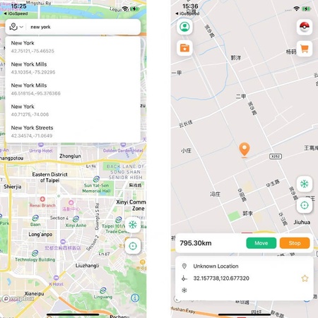 reconnect phone and change location again