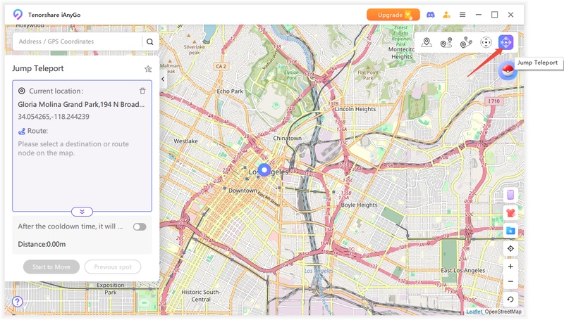 اختر وضع القفز الفوري