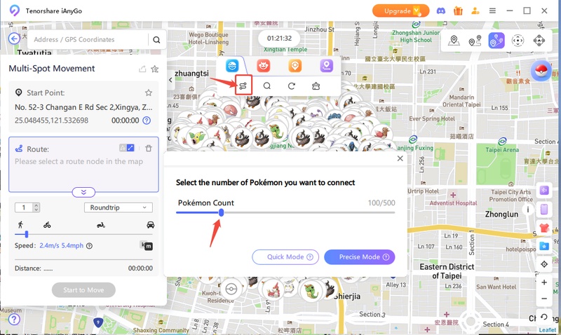 Set Pokémon Count and Automatic Route