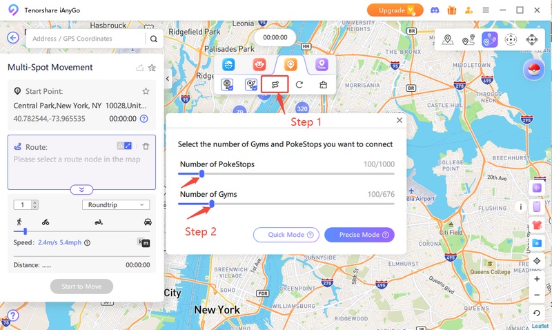 Shortest Route Connecting Pokéstops and Gyms