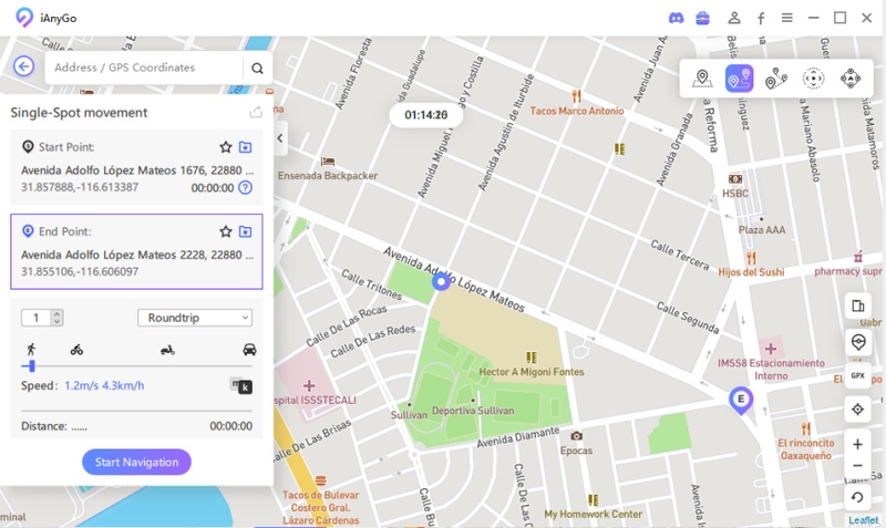 Single or multi spot route options