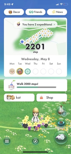 Walking fills planters to grow Pikmin
