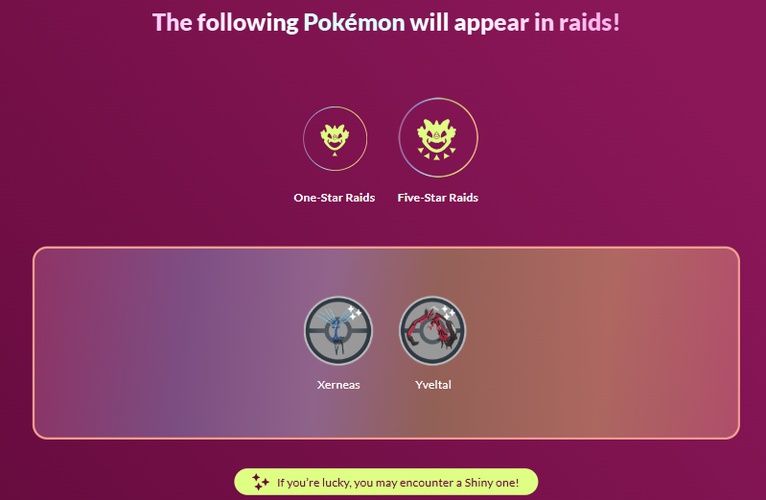 Yveltal Returns in Pokémon Go Raids