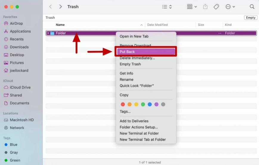 click the files in Finder