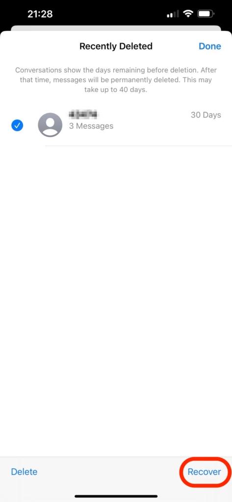 get back the deleted messages